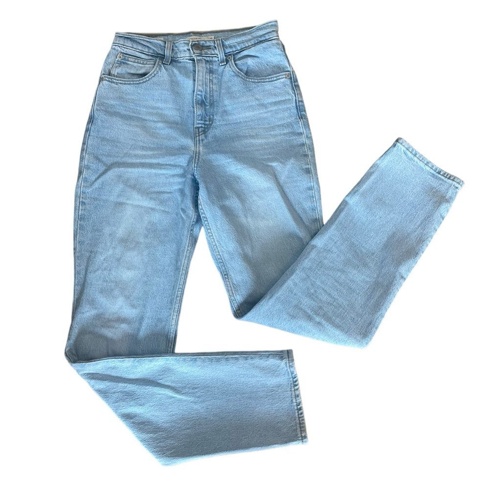 Levis Premium 70s High Slim Straight Denim Jeans Womens Size 25
